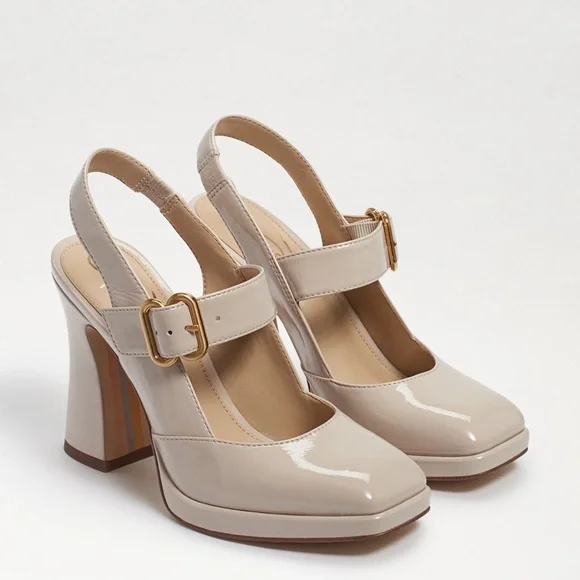 Sam Edelman Jildie Mary Jane Sling Back Heel in Linen size 8.5 - Picture 1 of 13